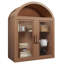 Armoire de rangement arquée en bois de 31 po de largeur avec portes en verre et tablettes réglables Aura-297598132