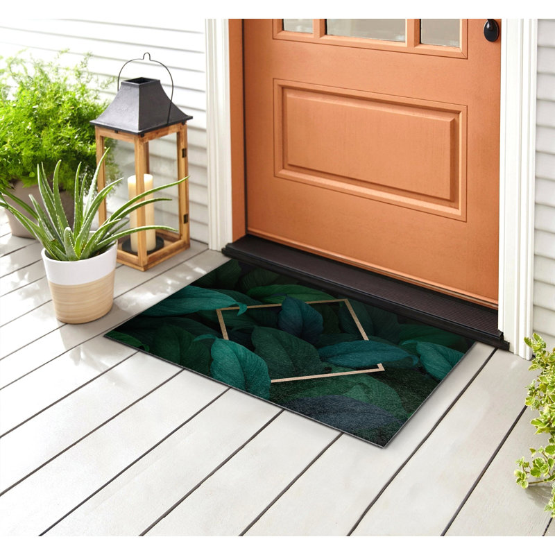 Non-Slip Floral Doormat