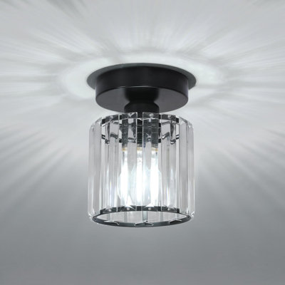Rugg Luxury Crystal Semi Flush Mount Ceiling Light
