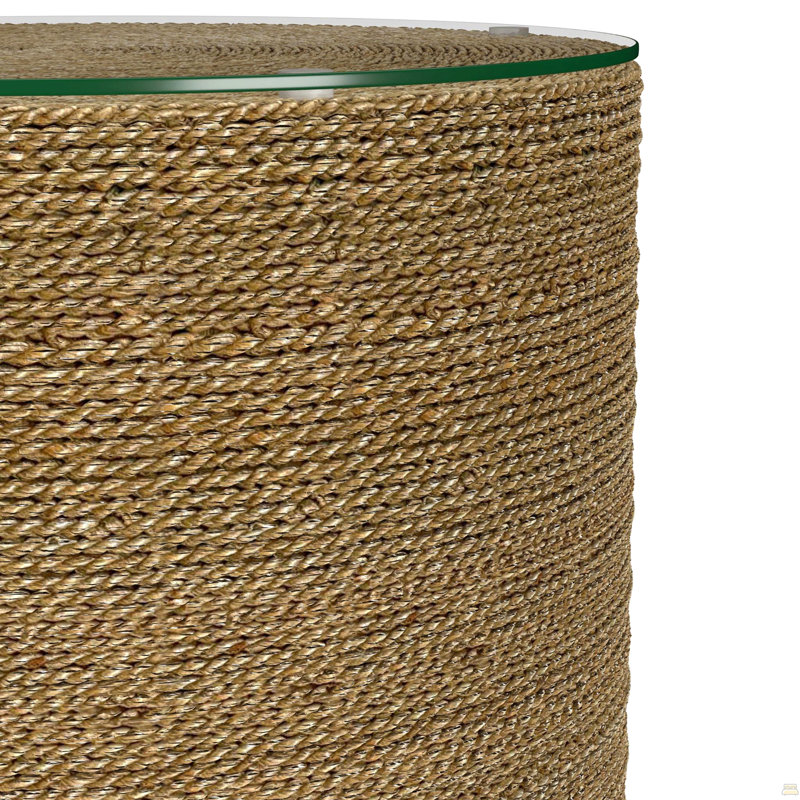 Burma Light Brown Round Side Table