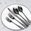 Ensemble de couverts 40 pièces en acier inoxydable pour 8 personnes, coutellerie noire robuste avec poignées épaisses, idéal pour les restaurants, les fêtes et la cuisine de tous les jours-482613092