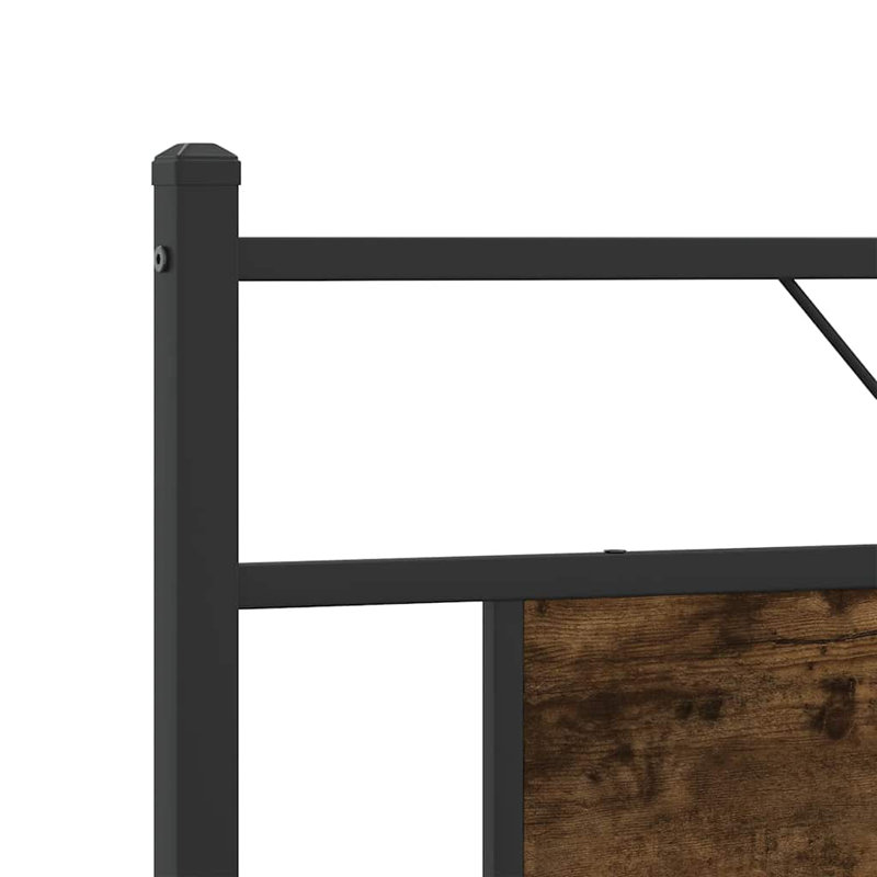 Bed Frame Without Mattress Engineered Wood, European Kingsize (160 x 200cm), Smoked Oak