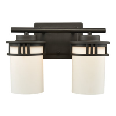 Éclairage pour salle de bain 2 lumières Ravendale - 12 po - Bronze huilé