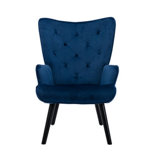 Velvet Wingback Chair