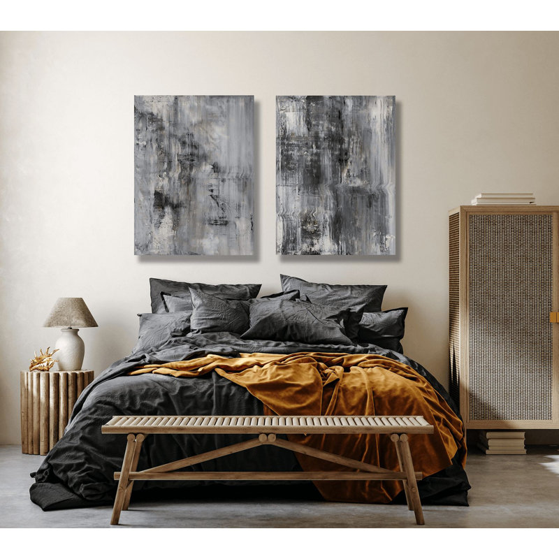 154 Set By John Beard - Artist Enhanced Canvas Print Gallery Wrapped Canvas Print by John Beard, Brown Floater Framed