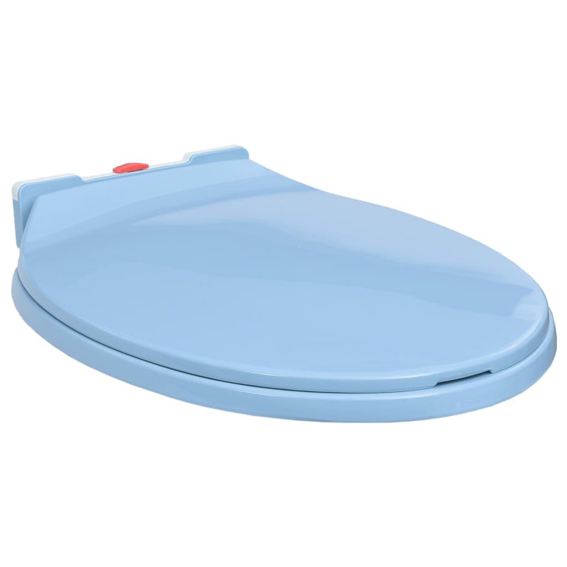 Crete Soft-Close Elongated Standard Toilet Seat, Blue