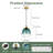1-Light 9.45" Artisan Twisted Gradient Glass Pendant Light Hanging Fixture for Kitchen Island-936846057