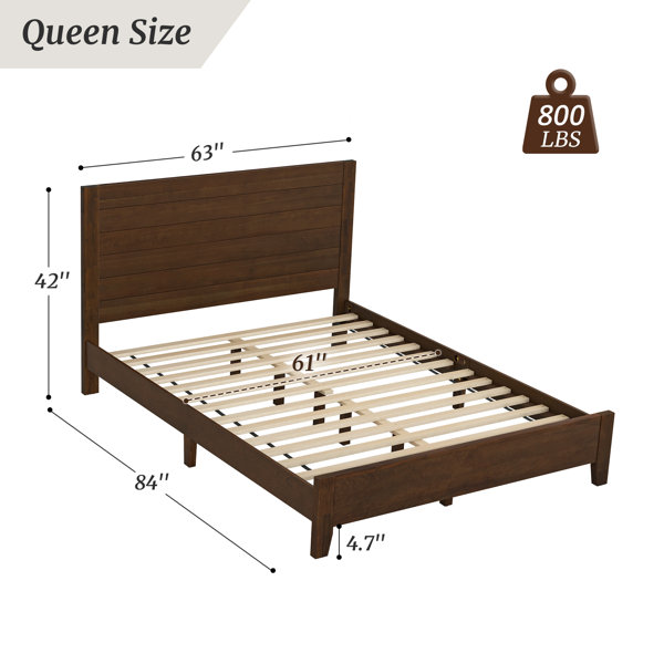 Millwood Pines Dajon Solid Wood Platform Bed & Reviews | Wayfair