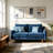 56.3" Velvet Spring-Padded Loveseat Comfort Sofas-23490214