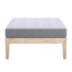 Table basse avec repose-pieds d'extérieur en acacia 30 po avec coussin Jurgen