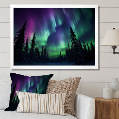 «Scenic Landscape Dancing Northern Ligths I», reproduction d'art sur toile