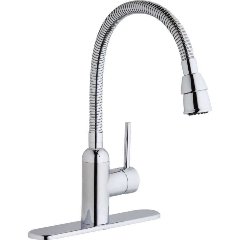 Pursuit Single Hole Laundry Faucet with Flexible Spout