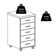 Cowell 15.75'' Wide 5 -Drawer Mobile File Cabinet