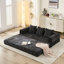 Canapé-lit convertible polyvalent, plancher en chenille noir pour la chambre à coucher, conception modulaire personnalisable, éponge de haute qualité, conception compacte à 3 niveaux, sans assemblage, housse de matelas pliable et antidérapante-1592798533