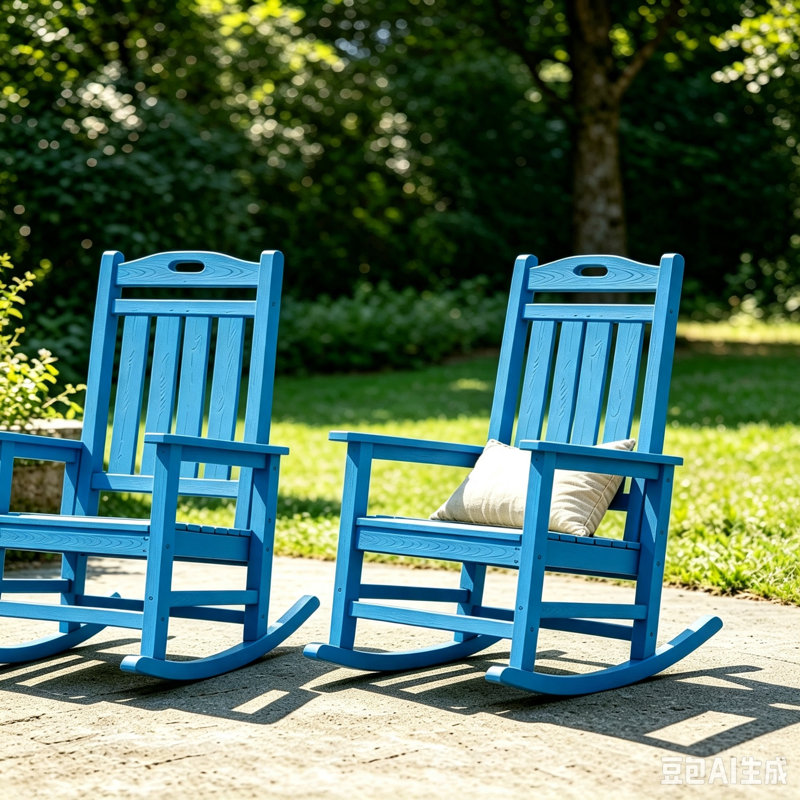 Chaise berçante en plastique Mccutcheon, Bleu océan
