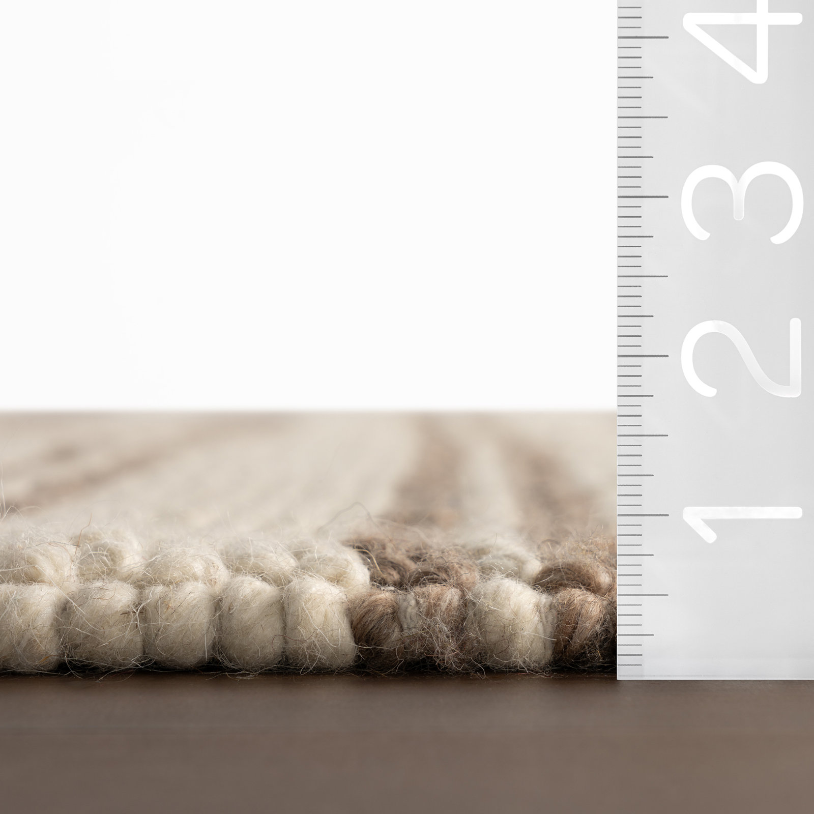 Venit Hand-Hooked Striped Farmhouse Rug, Rectangle 5' x 8'
