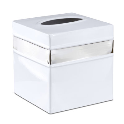 Handcrafted Metal 2-Tone Tissue Box Cover