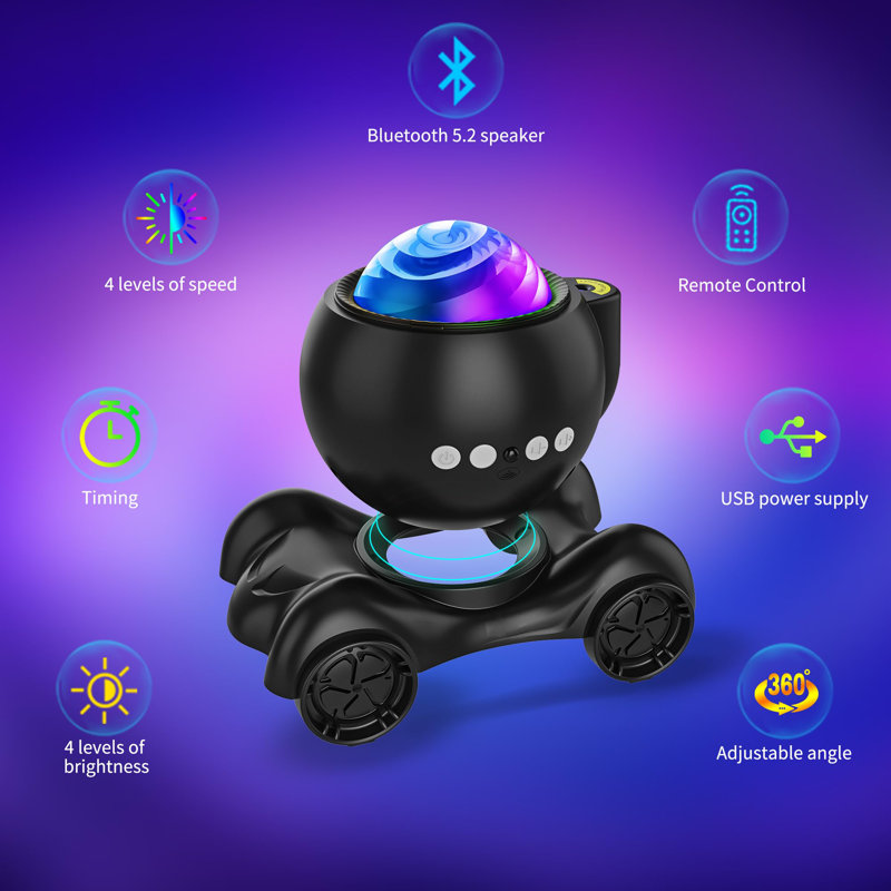 Star Projector with Built-in Bluetooth Speaker