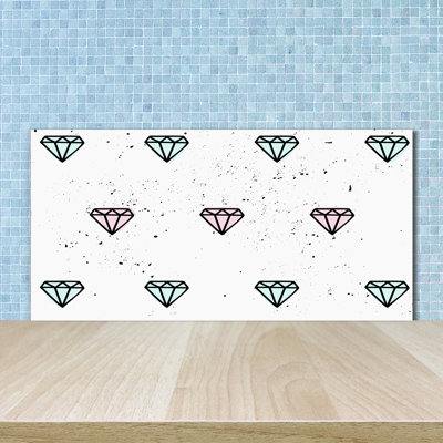 50cm W x 100cm L Glass Peel and Stick Panel