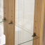 Armoire vitrée 2 portes avec portes en verre trempé, armoires vitrées avec panneau arrière en miroir et tablettes réglables, vitrine éclairée pour la maison, ampoule de bureau incluse-765749327