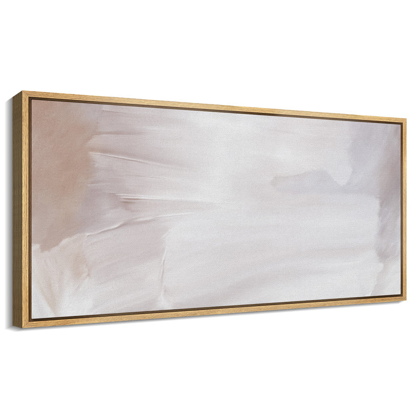 Minimal Landscape " Abstract White Minimalist Modern Art Relax Calm Warm Extra Large Pictures (Not Textured) ", 30" H x 60" W