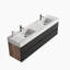 Meuble-lavabo avec tiroirs, meuble-lavabo mural flottant pour salle de bain