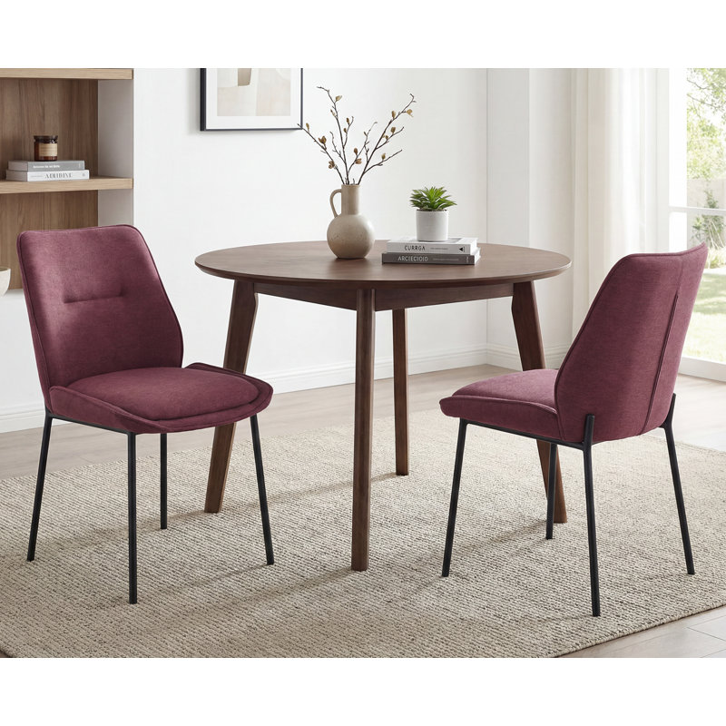 Taylar 49.5cm H Upholstered Upholstered Back Accent, Claret