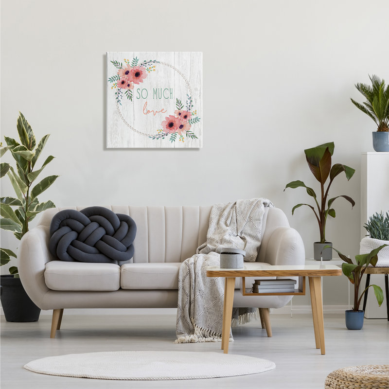So So Love - Art textuel, H 24 po x l 24 po, Toile tendue