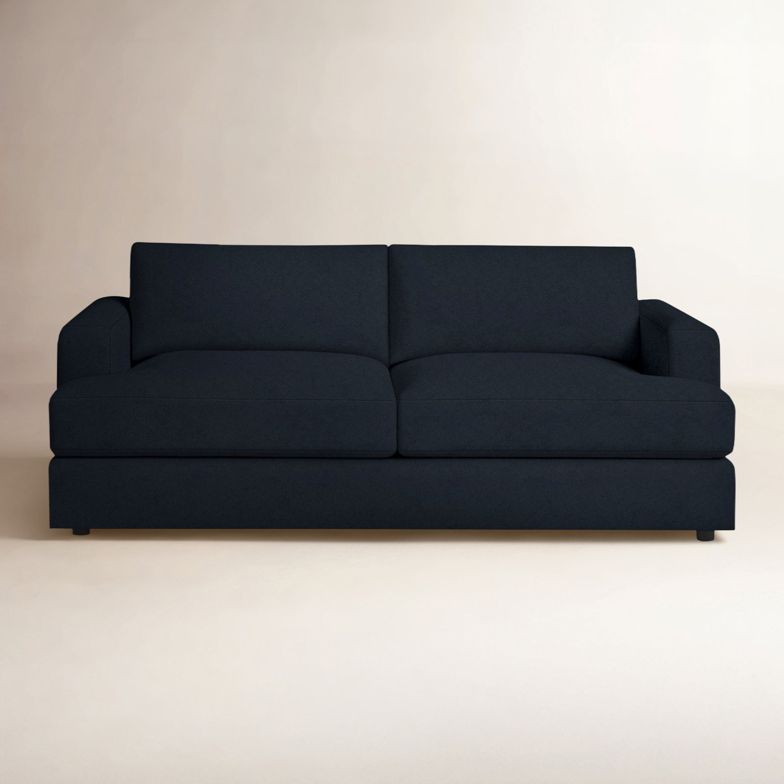 Cayden 84'' Upholstered Sofa, Bella Ink Blue Performance Velvet