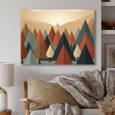 Green And Orange Minimalist Christmas Mosaic II - Minimalism Metal Wall Art