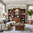 78.75'' Tall 3-Piece Retro Bookcase With 5-Color LED Lighting-1072574314