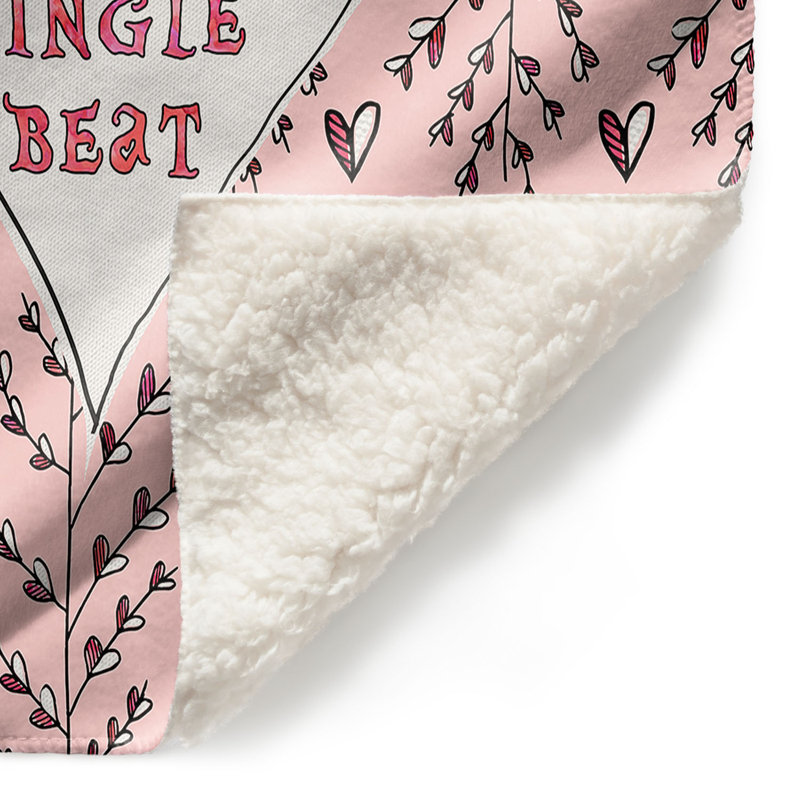  Jeté Love Heart Trees on Roses, l 68 po x L 80 po, Rose / rouge / noir