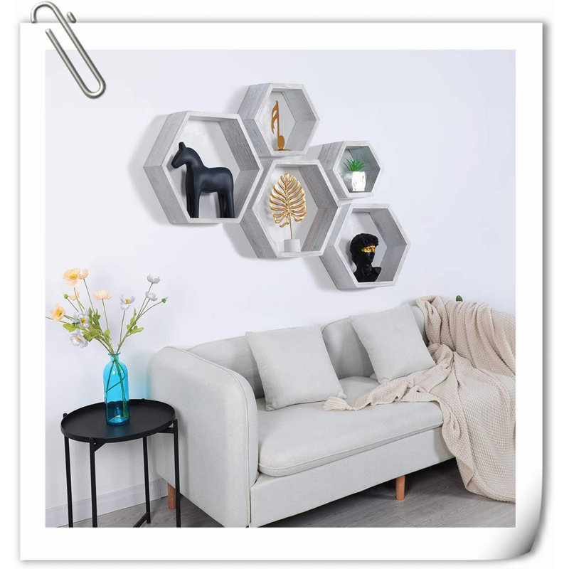 Ensemble de 5 tablettes Chakera, Blanc patiné