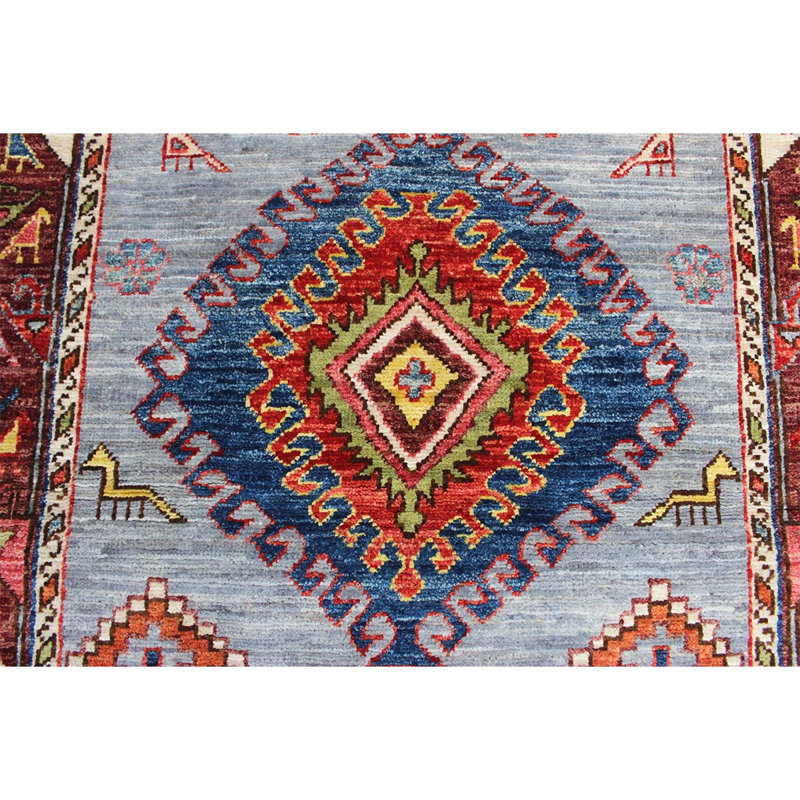 Hand Knotted Wool Southwestern Area Rug