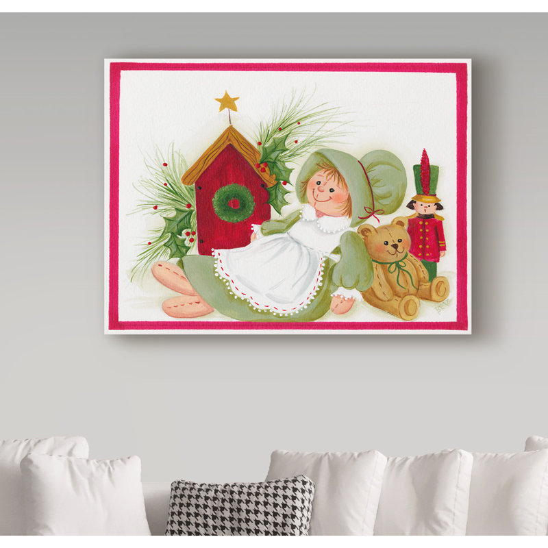 « christmas toys », art sur toile, H 14 po x l 19 po x P 2 po