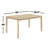 59-Inch Rectangular Dining Table, Washed