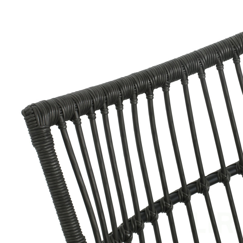 ELAINE CHAIR, chaise, Coussin gris / cadre noir