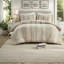 Ensembles de literie en coton Boho King / cal King, conception rayée avec certification Oeko-tex