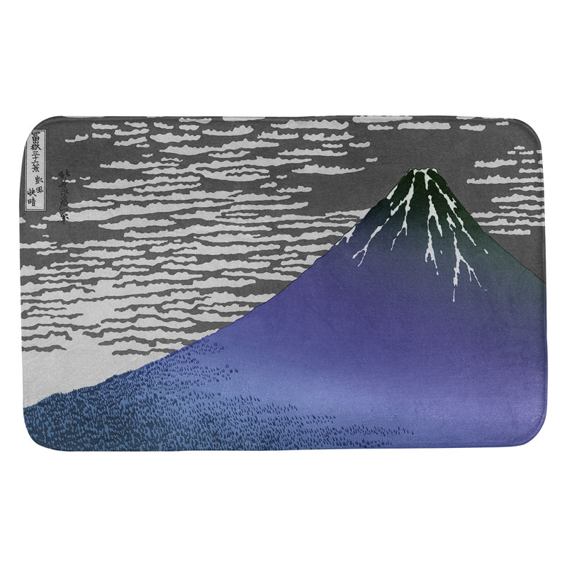 Tapis de salle de bain the fine wind clear matin Clair, l 21 po x L 34 po, Bleu