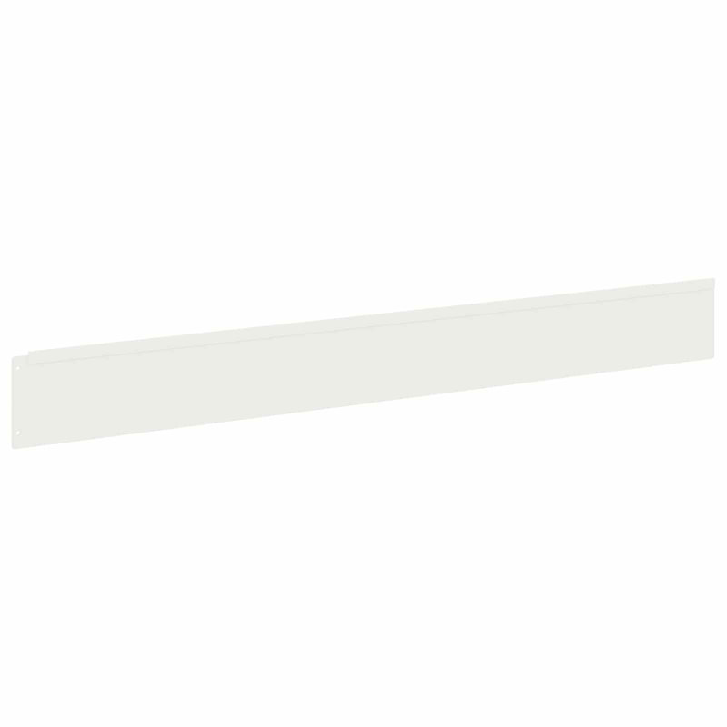 100 cm W Steel Lawn Edging Fencing with 10, 12cm H x 100cm W, White
