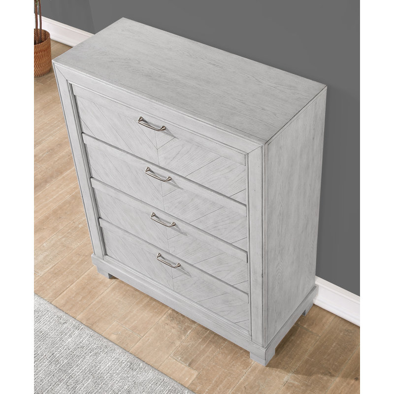 Commode 4 tiroirs Altha Wipert, Gris