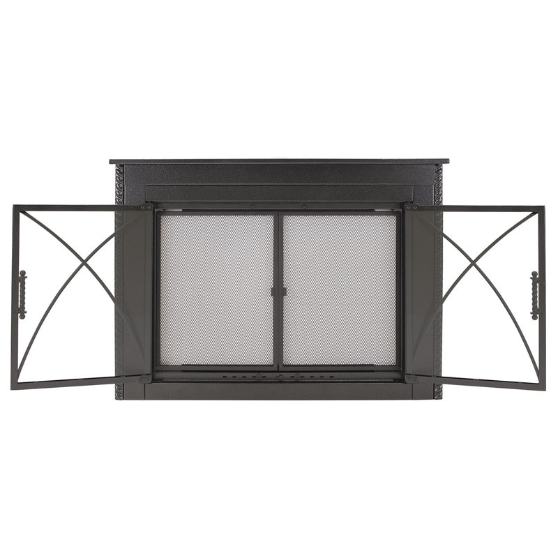 Highsmith Cabinet Steel Fireplace Door, 28" H x 37.5" W x 0.95" D