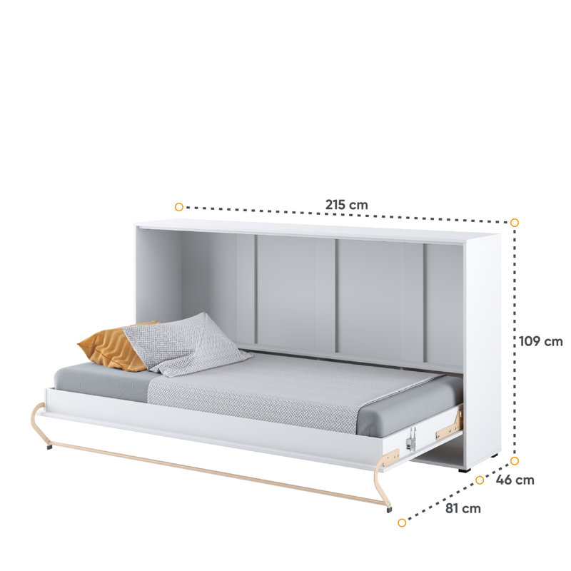 Terrones Bed, Single (3'), White Matt