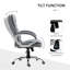 Fauteuil de direction gris à haut dossier