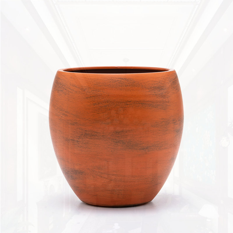 Smart Self-watering Round Planter Pot, Terracotta