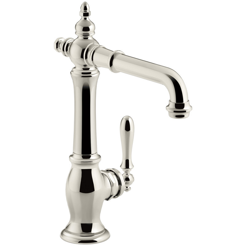 Artifacts Bar Faucet, Vibrant Polished Nickel