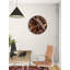 Horloge murale en verre trempé, art abstrait marbré brun, décoration minimaliste chic, horloge de cuisine, horloge silencieuse, cadeau de pendaison de crémaillère-58574007-58574005