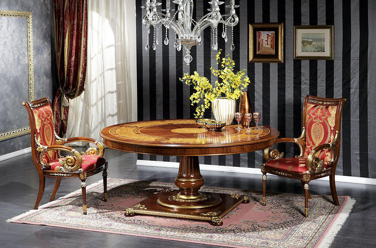 Rosewood Solid Wood Pedestal Dining Table, 31" H x 83" W x 83" D