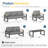 Aluminum 7-Person Patio Conversation Set with Removable Cushions-1301720
