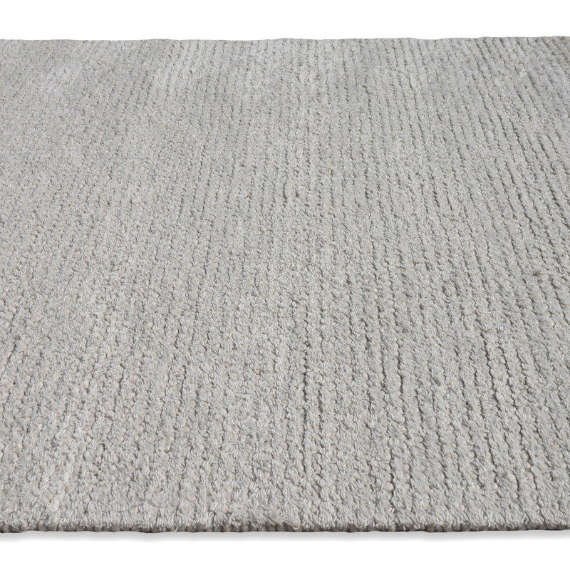 Bubble Moroccan Handmade Medium Pile Weave Ivory Colored Wool Area Rug By Tufty Home, Square 8'